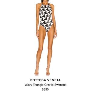 Bottega veneta wavy triangle crinkle swimsuit